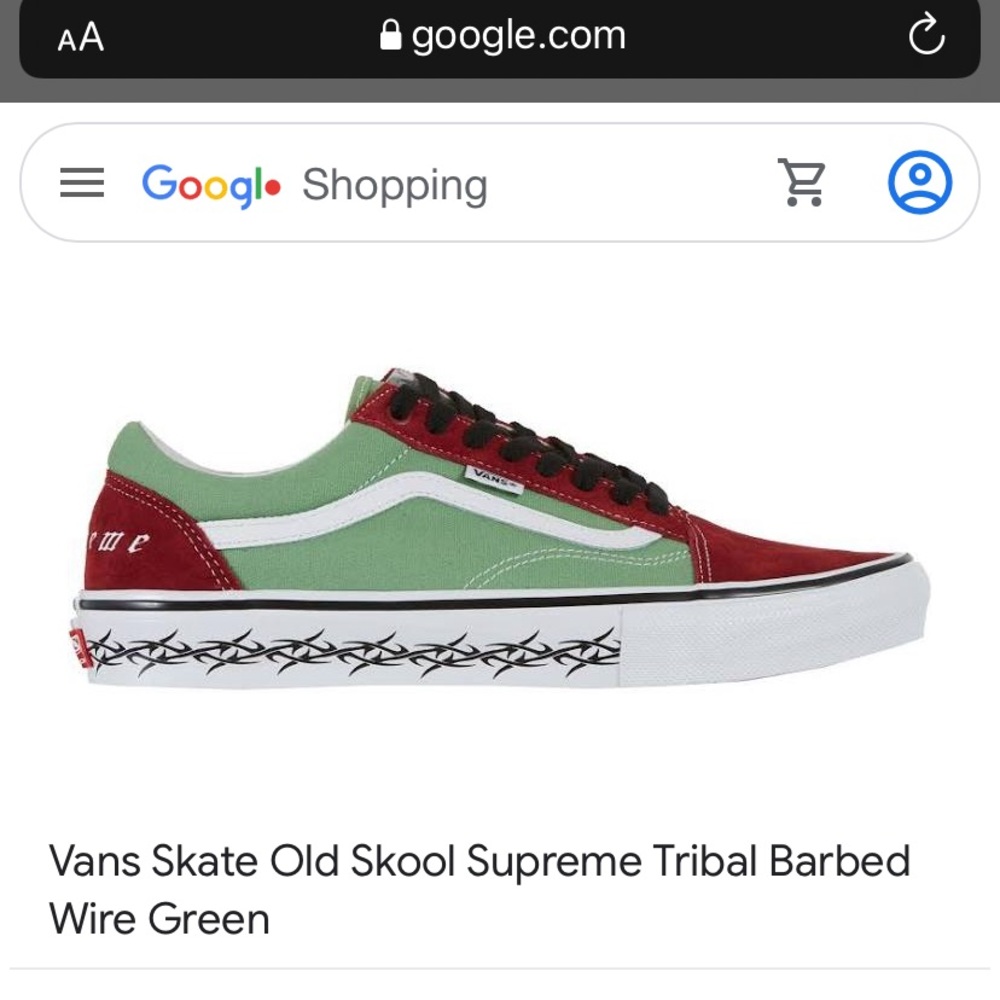 Unisex Size 12. Brand new Supreme Vans color green
